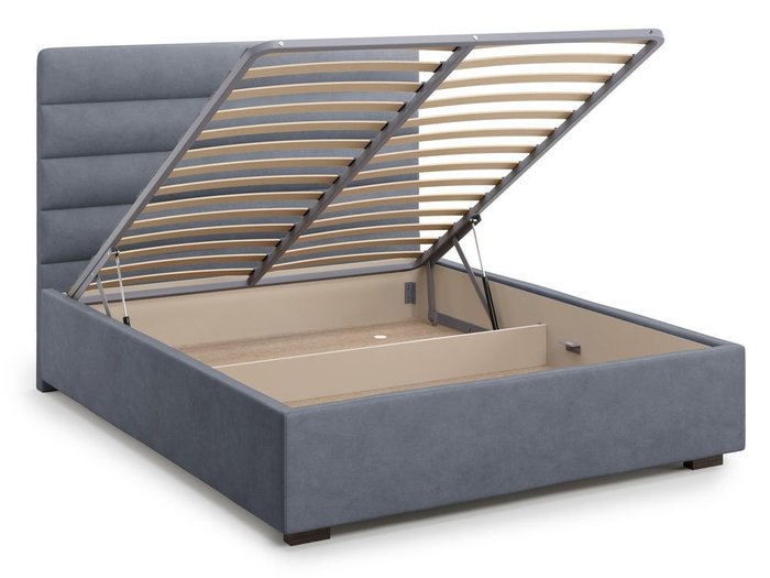Кровать с подъемным механизмом Karezza 180х200 серого цвета