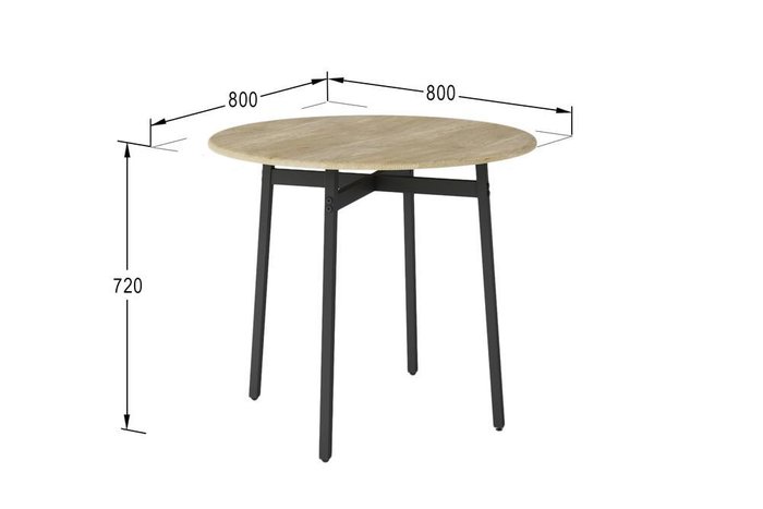 Стол обеденный Медисон цвета дуб сонома - купить Обеденные столы по цене 9260.0