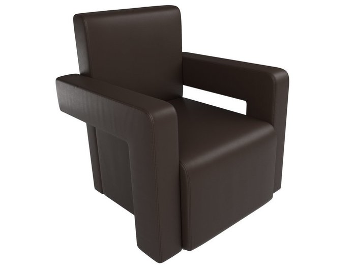 Кресло Рамос коричневого цвета (экокожа)