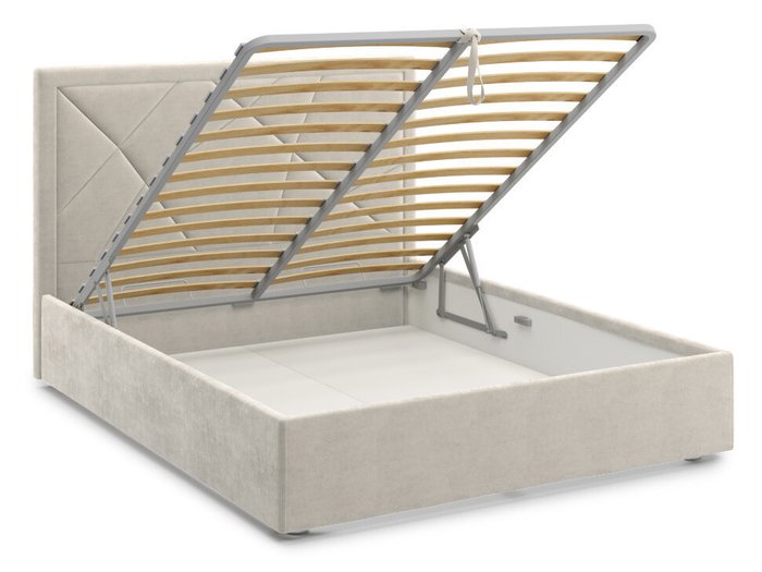 Кровать Premium Milana 3 180х200 бежевого цвета с подъемным механизмом 