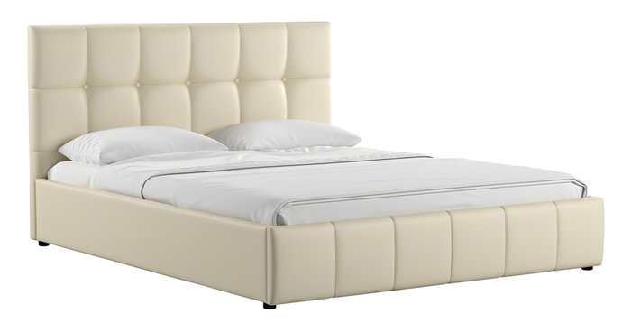 Кровать Хлоя 160х200 с подъемным механизмом  и дном сливочного цвета