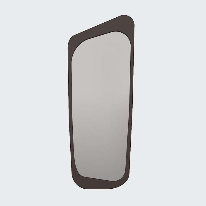 Зеркало настенное Woodi темно-коричневого цвета