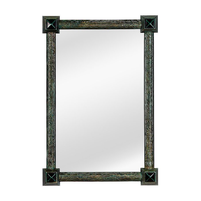 Зеркало настенное Кора I черно-зеленого цвета