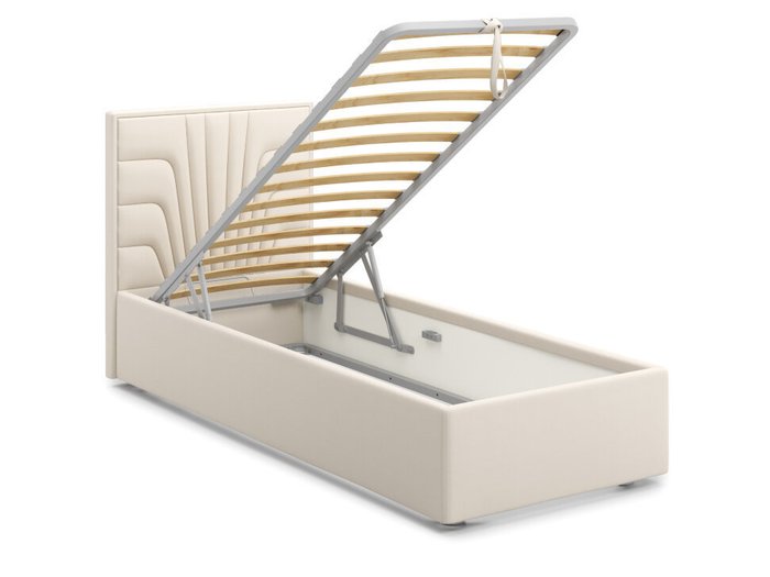 Кровать Premium Milana 90х200 с подъемным механизмом белого цвета 