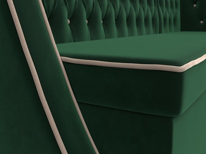 Кухонный угловой диван Лофт зеленого цвета