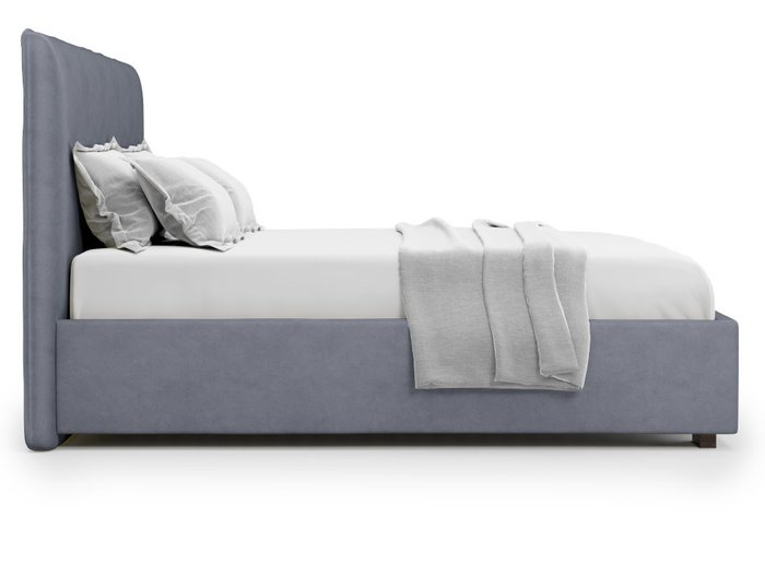 Кровать Brachano 140х200 серого цвета с подъемным механизмом 