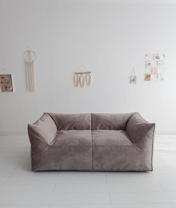 Диван Angle Velur серого цвета - лучшие Бескаркасная мебель в INMYROOM