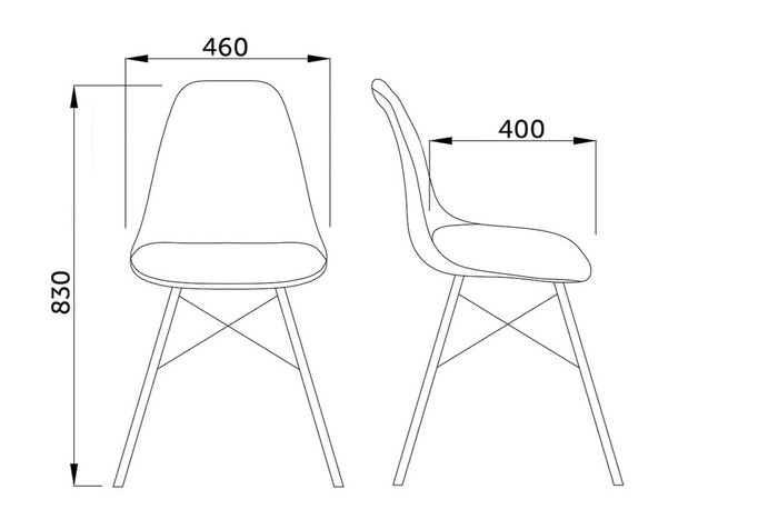 Стул Kord белого цвета - купить Обеденные стулья по цене 3451.0