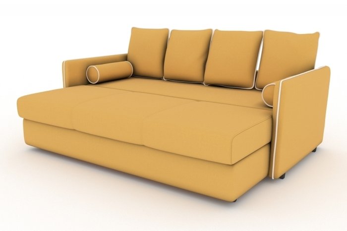 Прямой диван-кровать Cardinal желтого цвета