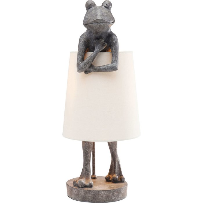 Лампа настольная Frog с белым абажуром