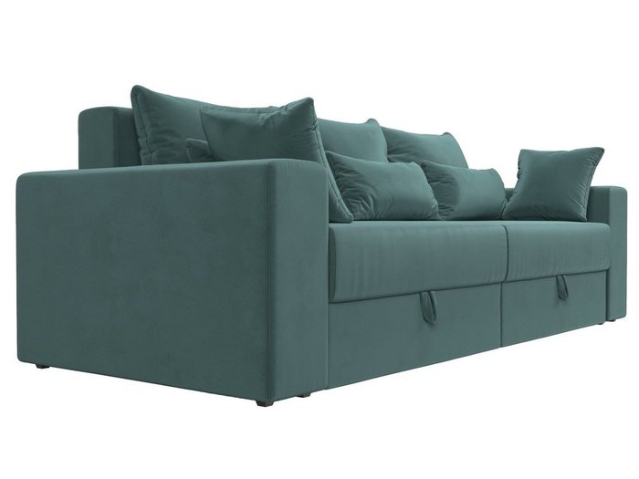 Прямой диван-кровать Мэдисон темно-бирюзового цвета