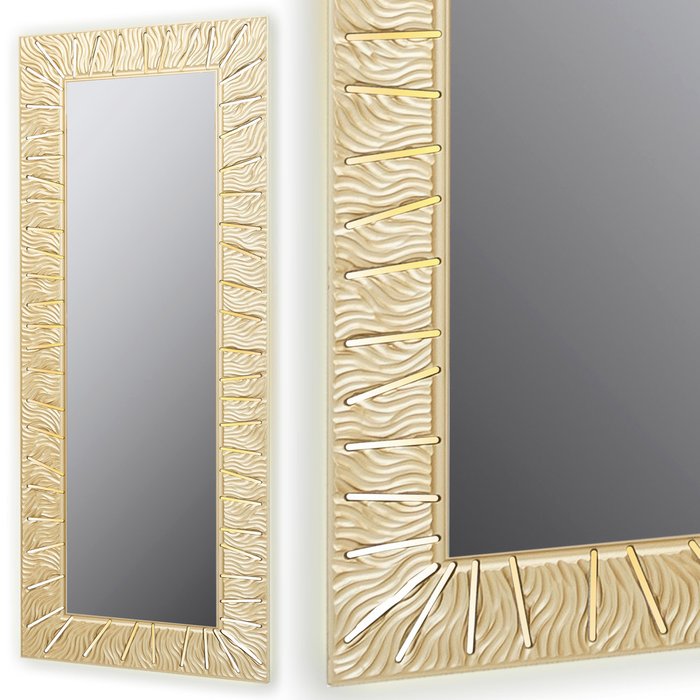 Настенное зеркало Sunshine L золотого цвета