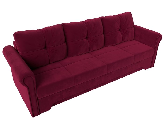 Прямой диван-кровать Европа красного цвета
