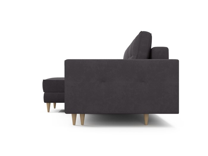 Угловой диван-кровать левый Оtto темно-серого цвета