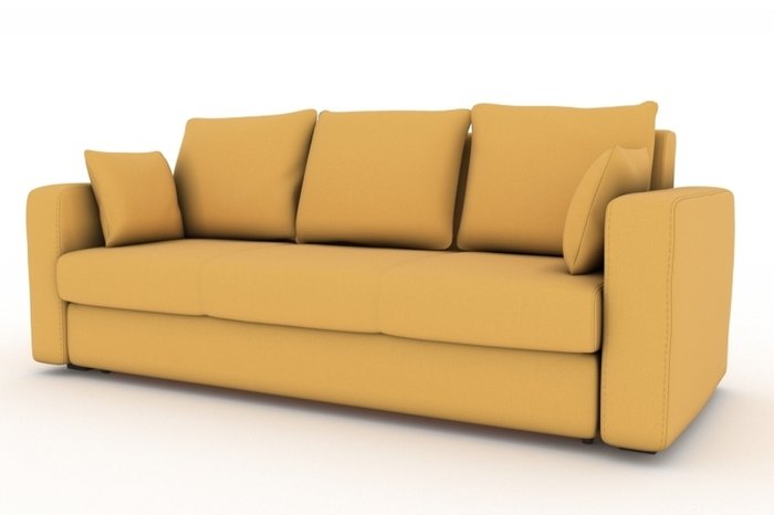 Прямой диван-кровать Liverpool желтого цвета