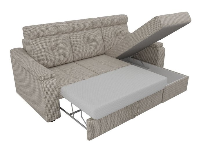 Угловой диван-кровать Джастин коричневого цвета