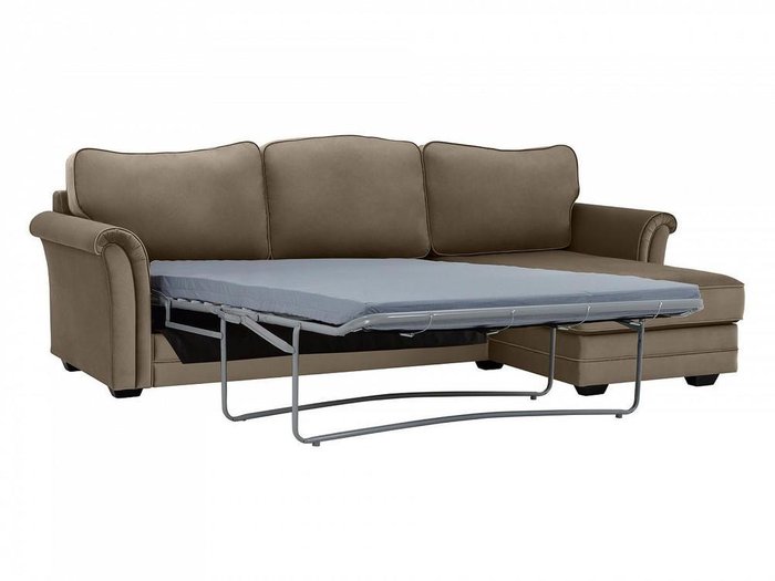 Угловой диван-кровать Sydney серо-коричневого цвета