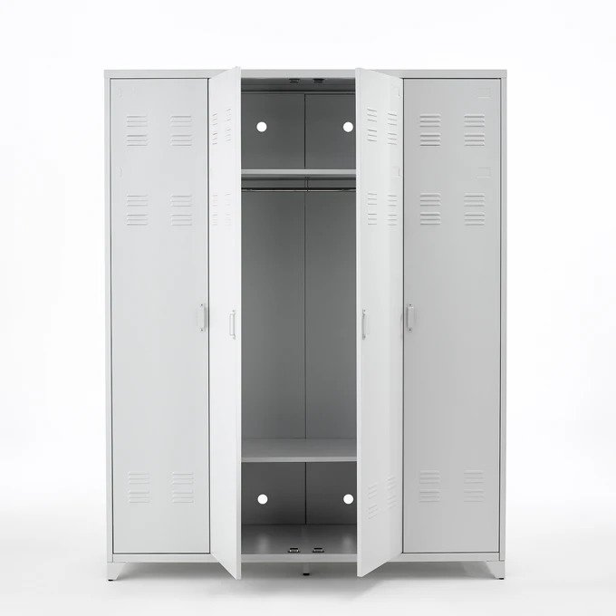 Шкаф Hiba белого цвета с четырьмя дверцами 