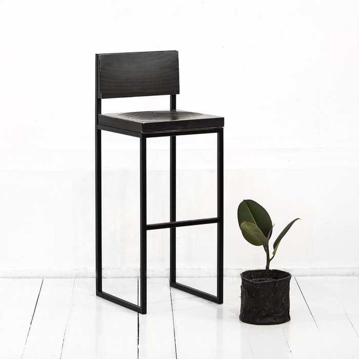 Барный стул Fullmoon в черном цвете