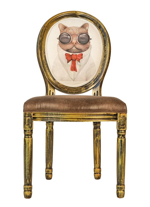 Стул Volker golden cat с каркасом золотого цвета - купить Обеденные стулья по цене 29400.0
