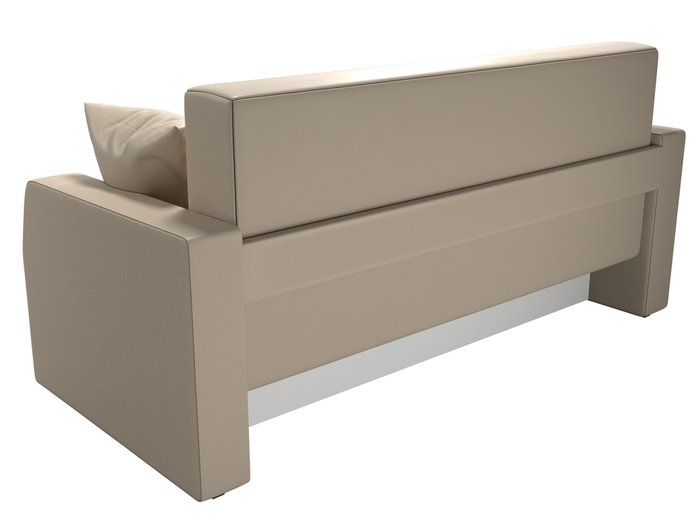 Прямой диван-кровать Малютка бежевого цвета (экокожа)