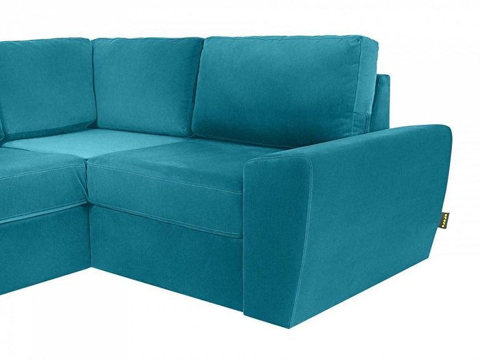 Угловой диван-кровать Peterhof темно-голубого цвета