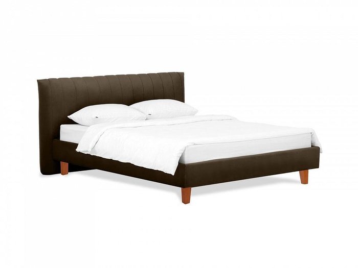 Кровать Queen II Anastasia L 160х200 темно-коричневого цвета