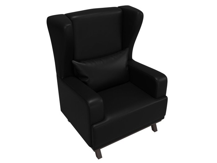 Кресло Джон черного цвета (экокожа)