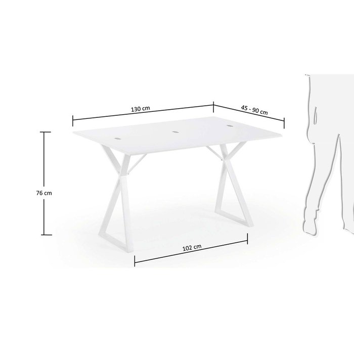 Консольный стол Jatik белого цвета