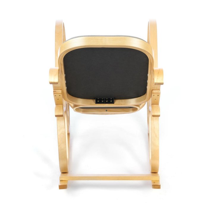Кресло-качалка серо-бежевого цвета