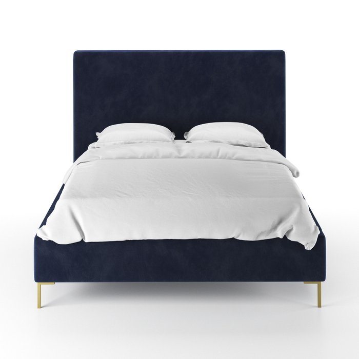 Кровать Kona 160х200 темно-синего цвета