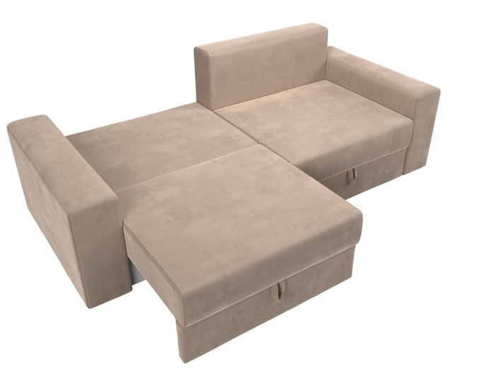Прямой диван-кровать Мэдисон бежевого цвета