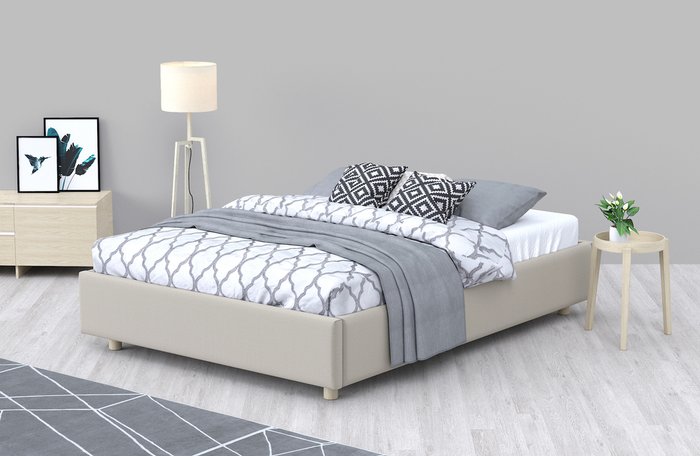 Кровать SleepBox 180x200 светло-бежевого цвета
