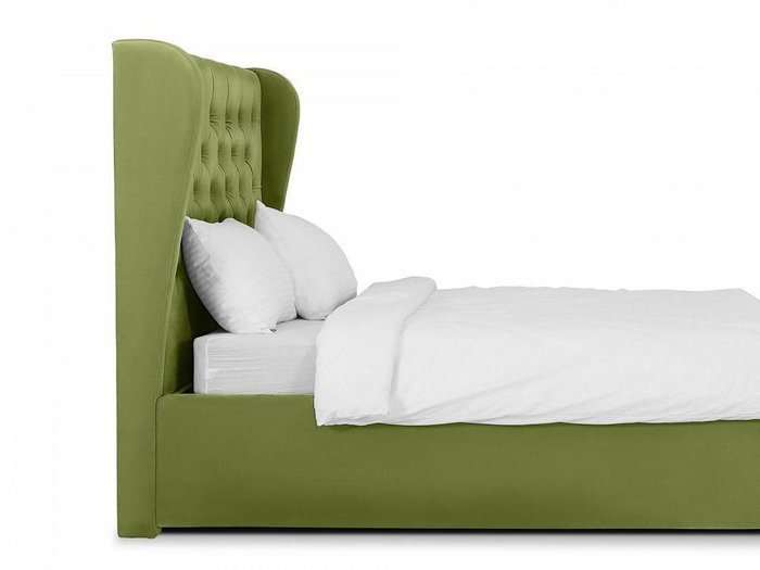 Кровать Jazz зеленого цвета 160х200 с подъемным механизмом