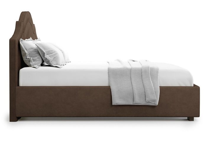 Кровать с подъемным механизмом Madzore 160х200 коричневого цвета