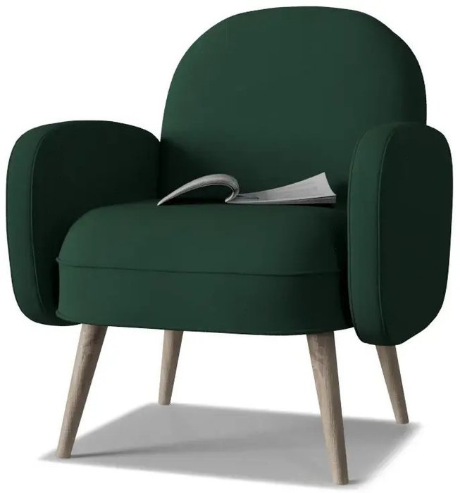 Кресло Бербер темно-зеленого цвета