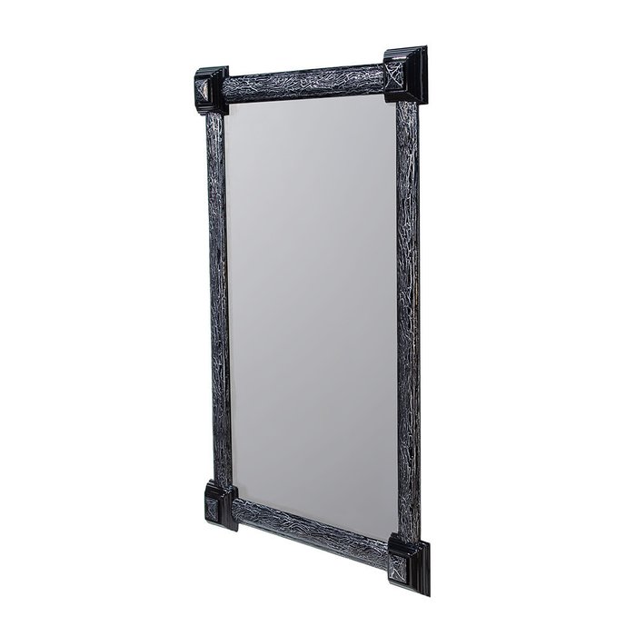 Зеркало настенное Кора черно-серебристого цвета