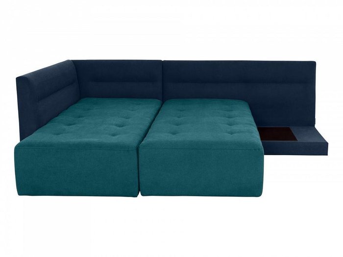 Угловой диван-кровать London сине-зеленого цвета