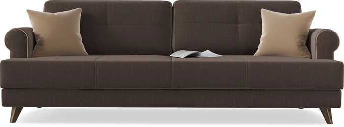 Диван-кровать Мирта Милфорд Choco темно-коричневого цвета - купить Прямые диваны по цене 37068.0