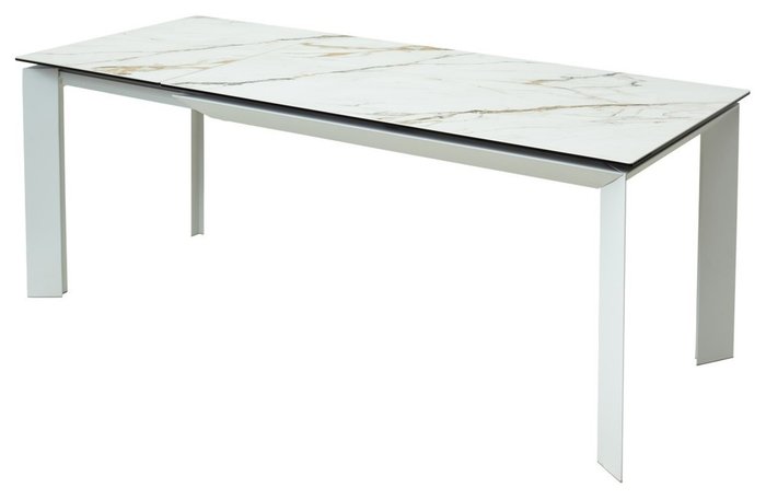 Раздвижной обеденный стол Cremona L белого цвета