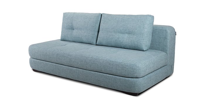 Прямой диван-кровать Арно бирюзово-голубого цвета