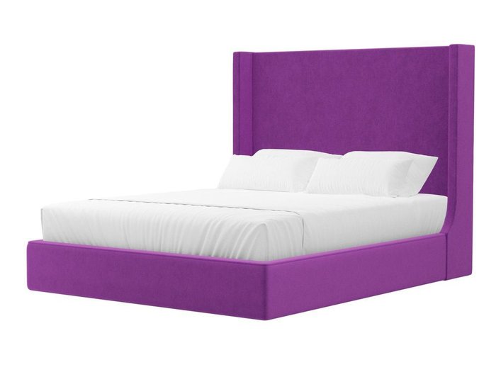 Кровать Ларго 160х200 фиолетового цвета с подъемным механизмом 
