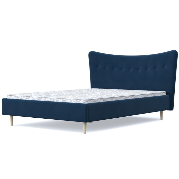 Кровать Финна 180x200 синего цвета - лучшие Кровати для спальни в INMYROOM