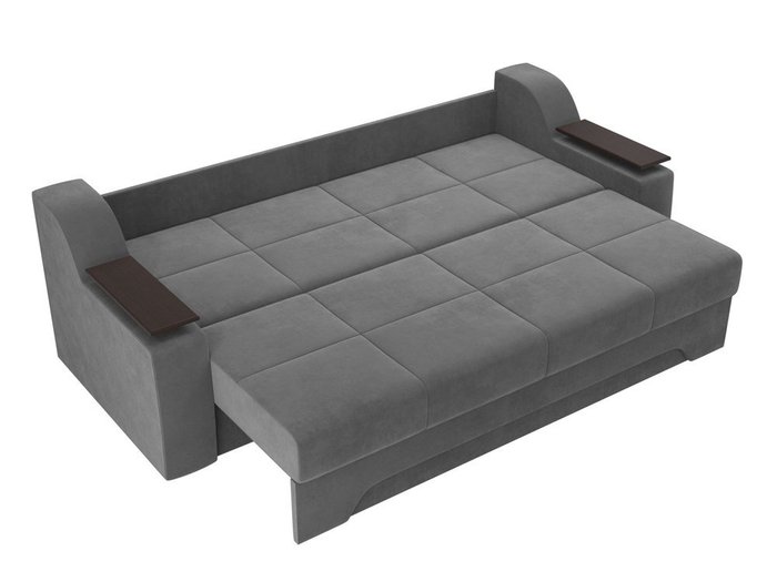 Прямой диван-кровать Сенатор серого цвета