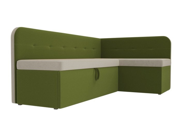 Кухонный угловой диван Форест зеленого цвета