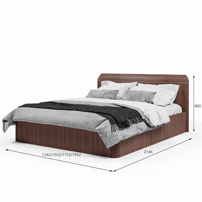 Кровать Магна 160х200 коричневого цвета с подъемным механизмом