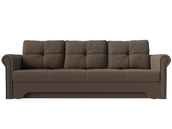 Прямой диван-кровать Европа коричнево-бежевого цвета