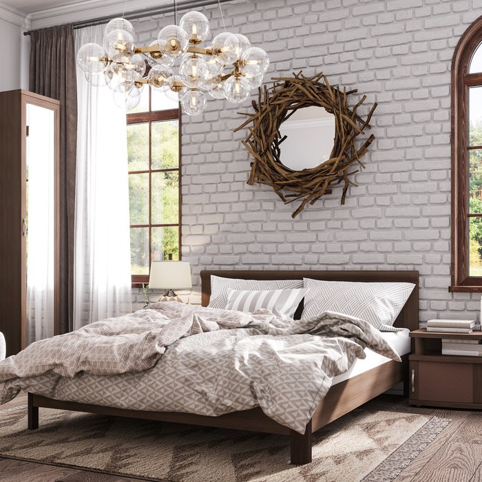 Кровать Магна 160х200 коричневого цвета