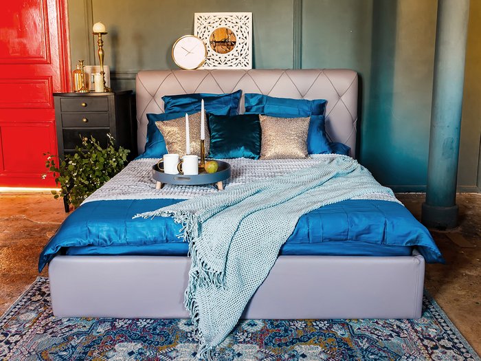 Кровать Ember фиолетового цвета 180х200