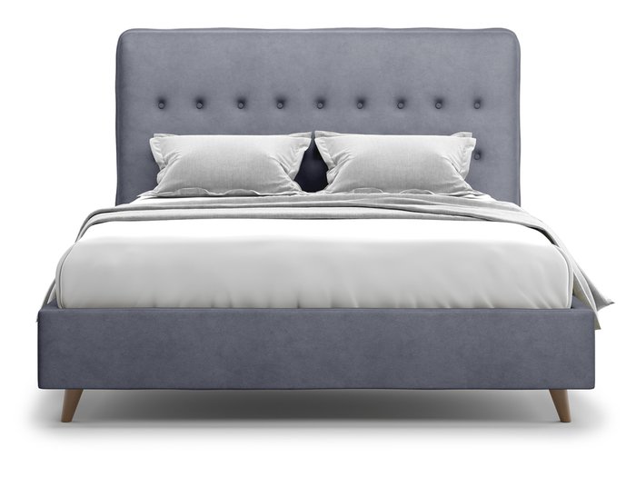 Кровать Bergamo серого цвета 180х200